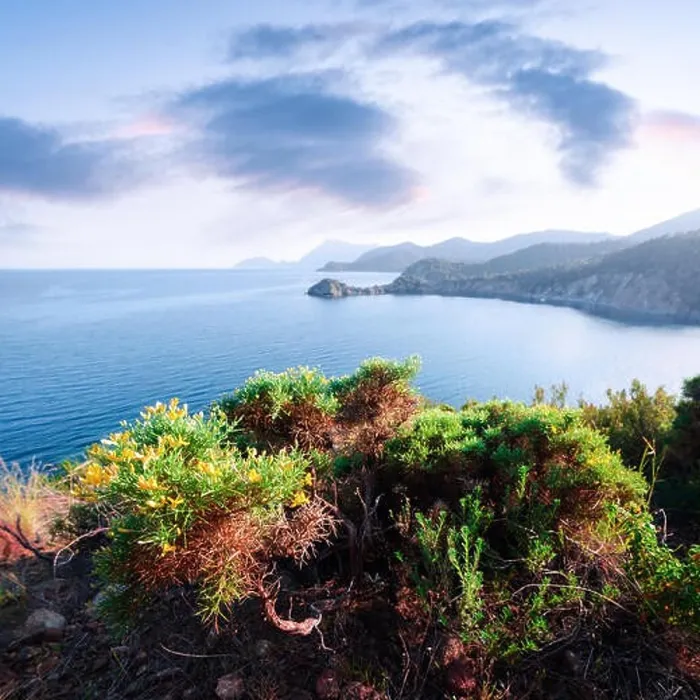 Framed Print : Amazing Mediterranean seascape in Turkey. Landscape photography Framed Print : Amazing Mediterranean seascape in Turkey. Landscape photography