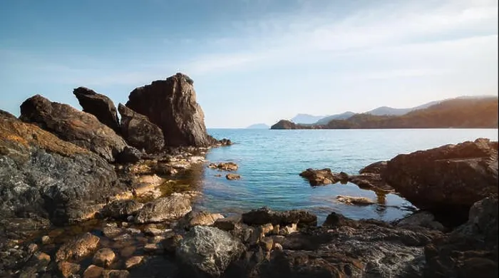 Framed Print : Amazing Mediterranean seascape in Turkey. Landscape photography Framed Print : Amazing Mediterranean seascape in Turkey. Landscape photography