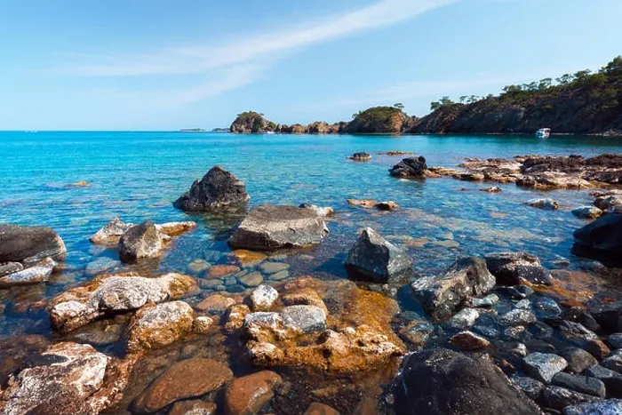 Framed Print : Amazing Mediterranean seascape in Turkey. Landscape photography Framed Print : Amazing Mediterranean seascape in Turkey. Landscape photography