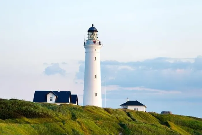 Framed Print : Amazing morning view of Hirtshals lighthouse in Denmark. Landscape photography Framed Print : Amazing morning view of Hirtshals lighthouse in Denmark. Landscape photography