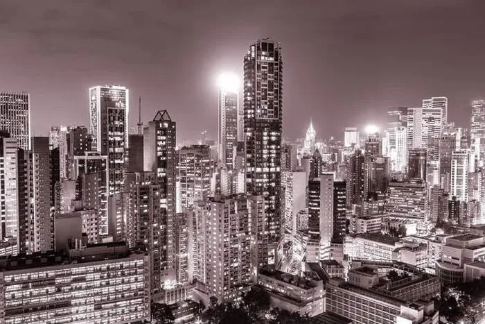 Framed Print : The amazing night and sunset view of cityscape and skyscrapers in Hong-Kong Framed Print : The amazing night and sunset view of cityscape and skyscrapers in Hong-Kong