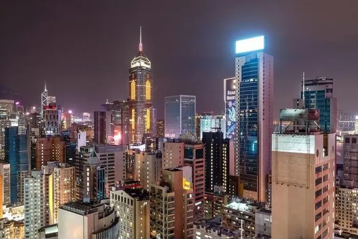 Framed Print : The amazing night and sunset view of cityscape and skyscrapers in Hong-Kong Framed Print : The amazing night and sunset view of cityscape and skyscrapers in Hong-Kong
