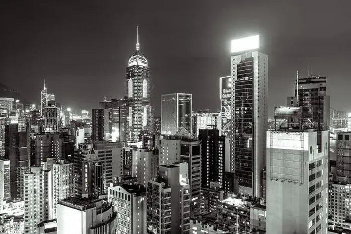 Framed Print : The amazing night and sunset view of cityscape and skyscrapers in Hong-Kong Framed Print : The amazing night and sunset view of cityscape and skyscrapers in Hong-Kong