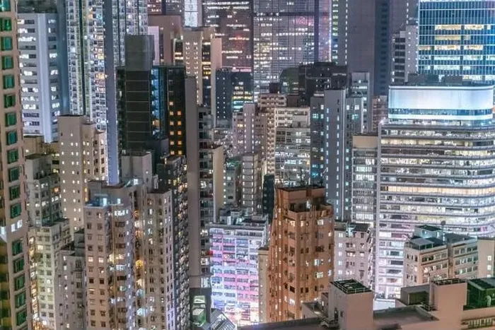 Framed Print : The amazing night and sunset view of cityscape and skyscrapers in Hong-Kong Framed Print : The amazing night and sunset view of cityscape and skyscrapers in Hong-Kong