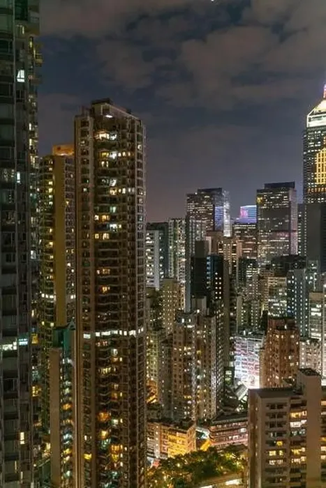 Framed Print : The amazing night and sunset view of cityscape and skyscrapers in Hong-Kong Framed Print : The amazing night and sunset view of cityscape and skyscrapers in Hong-Kong