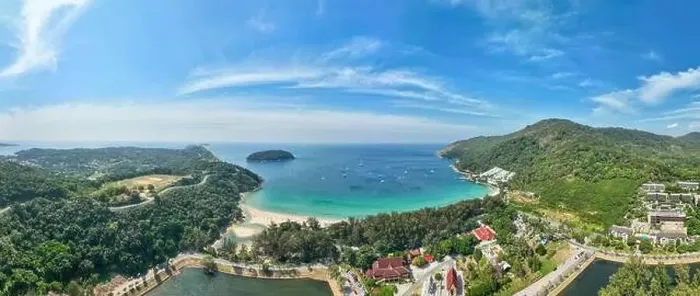 Framed Print : Amazing Panorama view seashore and mountains Framed Print : Amazing Panorama view seashore and mountains