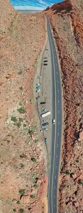Framed Print : Amazing road across the canyon, aerial view from drone Framed Print : Amazing road across the canyon, aerial view from drone