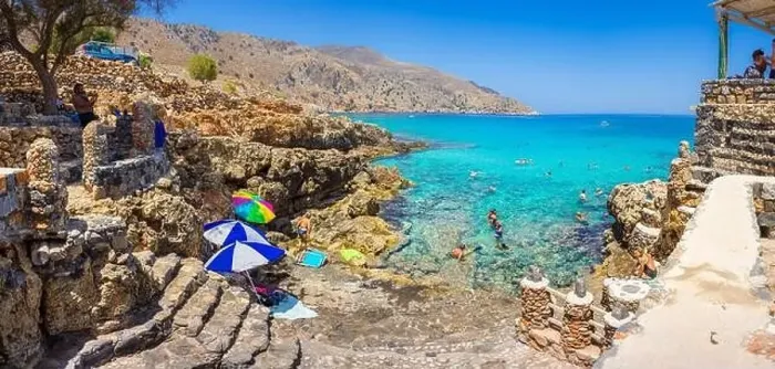 Framed Print : Amazing rocky beach of Ombros Gialos, Chania, Crete, Greece Framed Print : Amazing rocky beach of Ombros Gialos, Chania, Crete, Greece