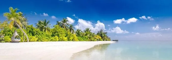Framed Print : Amazing summer beach panorama. Exotic island coastline with palm trees and white sand close to amazing blue sea and lagoon. Tropical paradise beach Framed Print : Amazing summer beach panorama. Exotic island coastline with palm trees and white sand close to amazing blue sea and lagoon. Tropical paradise beach