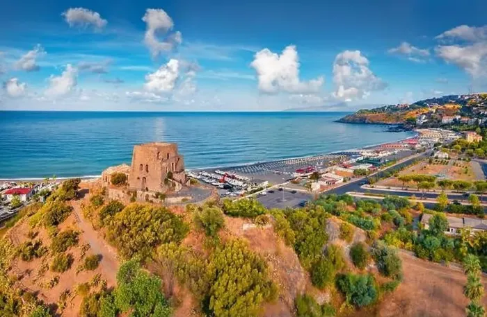 Framed Print : Amazing summer view from flying drone of historical place - Talao Tower Framed Print : Amazing summer view from flying drone of historical place - Talao Tower