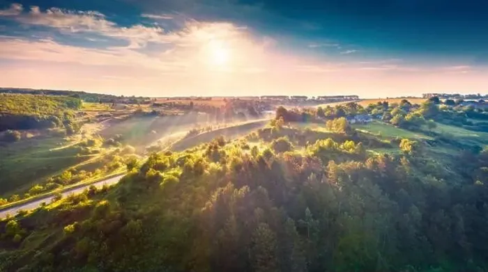 Framed Print : Amazing sunrise on outskirts of Buchach town Framed Print : Amazing sunrise on outskirts of Buchach town