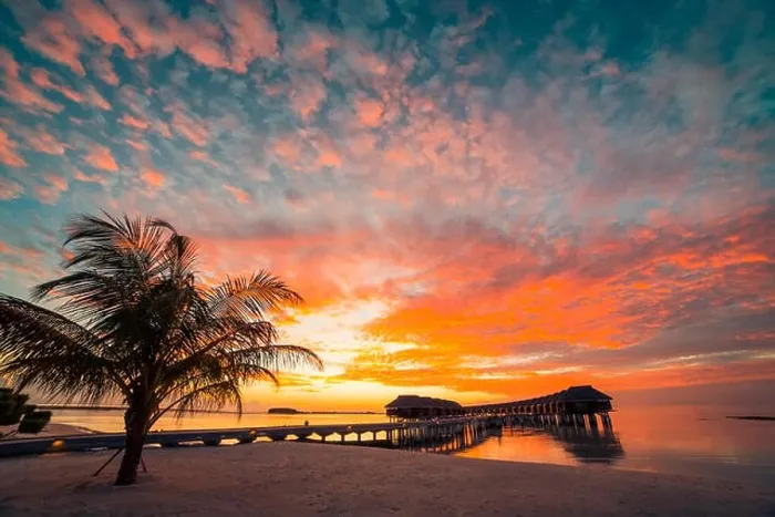 Framed Print : Amazing sunset beach in Maldives. Background concept Framed Print : Amazing sunset beach in Maldives. Background concept