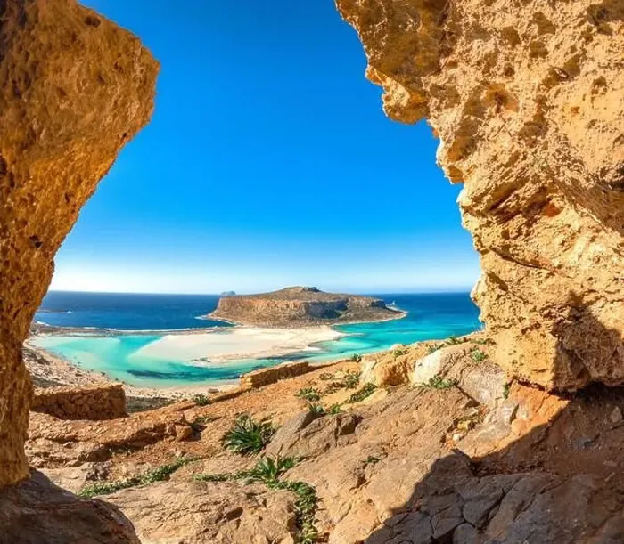 Framed Print : Amazing view of Balos Lagoon with magical turquoise waters Framed Print : Amazing view of Balos Lagoon with magical turquoise waters