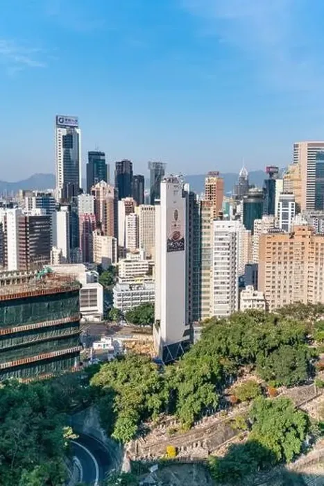 Framed Print : The amazing view of Hong-Kong cityscape full of skyscrapers from the rooftop