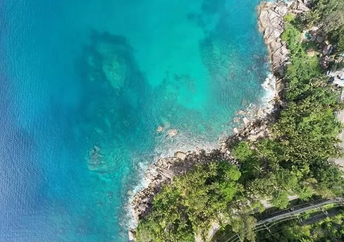 Framed Print : Amazing top view seashore Aerial view of Tropical sea in the beautiful Phuket island Thailand Framed Print : Amazing top view seashore Aerial view of Tropical sea in the beautiful Phuket island Thailand