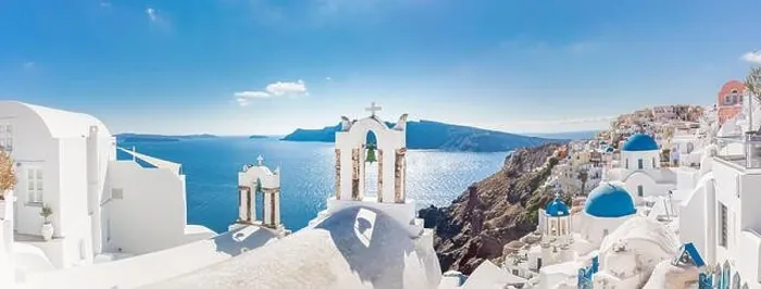 Framed Print : Amazingly beautiful travel landscape, summer scenery in Santorini, Greece. Blue sky and sea view with white architecture, inspirational vacation photo Framed Print : Amazingly beautiful travel landscape, summer scenery in Santorini, Greece. Blue sky and sea view with white architecture, inspirational vacation photo