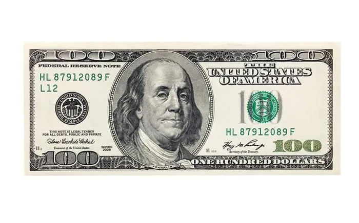 Framed Print : One hundred American dollar bill or us dollar on isolated white background. Framed Print : One hundred American dollar bill or us dollar on isolated white background.