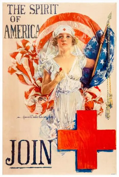Framed Print : American Nurses, US, WW1, Female recruitment poster Framed Print : American Nurses, US, WW1, Female recruitment poster