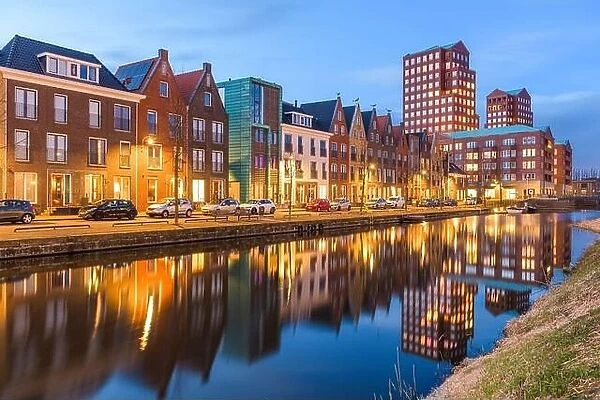 Amersfoort, Netherlands cityscape in the Vathorst district at twilight