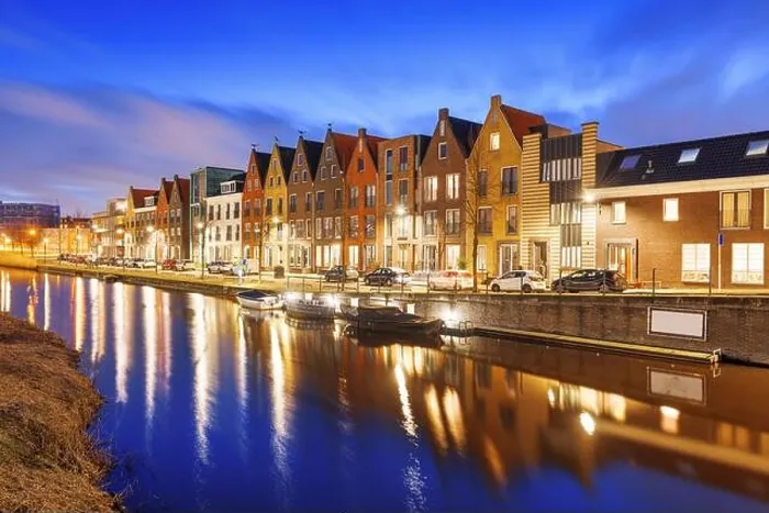 Framed Print : Amersfoort, Netherlands cityscape in the Vathorst district at twilight Framed Print : Amersfoort, Netherlands cityscape in the Vathorst district at twilight