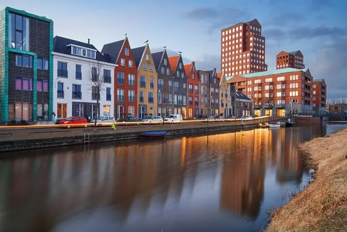 Framed Print : Amersfoort, Netherlands cityscape in the Vathorst district at twilight Framed Print : Amersfoort, Netherlands cityscape in the Vathorst district at twilight
