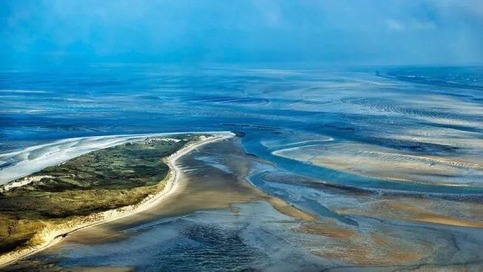 Framed Print : Amrum Odde, aerial view, northern tip near Norddorf Framed Print : Amrum Odde, aerial view, northern tip near Norddorf