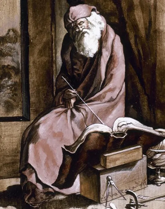 Framed Print : Anaximenes (c. 610-547 BC). Greek philosopher of the Ionian school and one of the first to place the origin of the universe on a principle called Framed Print : Anaximenes (c. 610-547 BC). Greek philosopher of the Ionian school and one of the first to place the origin of the universe on a principle called