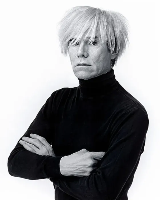 Framed Print : Andy Warhol, artist, portrait, himself, white background Framed Print : Andy Warhol, artist, portrait, himself, white background