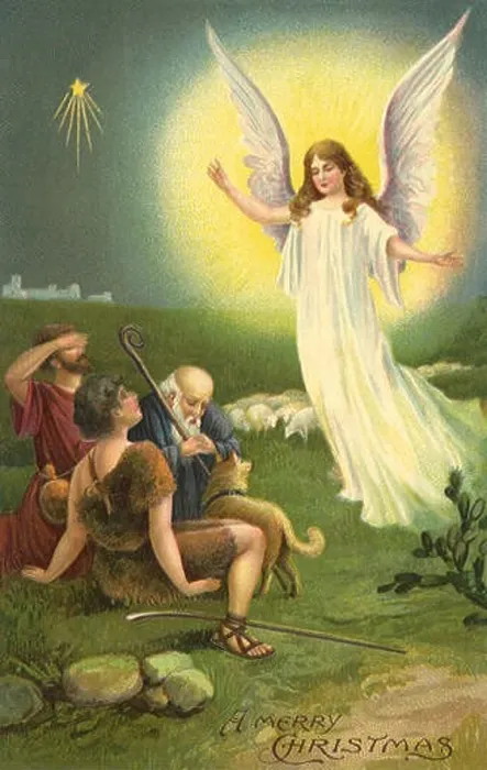 Framed Print : Angel and Shepherd Trio Framed Print : Angel and Shepherd Trio