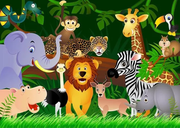 Framed Print : animal, africa, jungle, illustration, safari, cartoon, forest, nature, laugh Framed Print : animal, africa, jungle, illustration, safari, cartoon, forest, nature, laugh