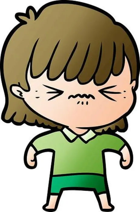 Framed Print : annoyed cartoon girl Framed Print : annoyed cartoon girl