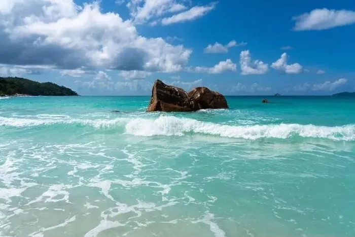 Framed Print : Anse Lazio beach aerial view in Praslin Seychelles Framed Print : Anse Lazio beach aerial view in Praslin Seychelles
