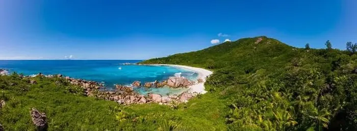Framed Print : Anse Source d'Argent beach, La Digue Island, Seyshelles, Drone aerial view of La Digue Seychelles bird eye view Framed Print : Anse Source d'Argent beach, La Digue Island, Seyshelles, Drone aerial view of La Digue Seychelles bird eye view