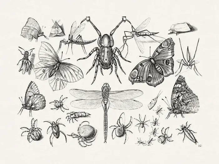 Framed Print : Antique Bugs Illustration: 17th-Century Insects by Jacob Hoefnagel - Butterflies Framed Print : Antique Bugs Illustration: 17th-Century Insects by Jacob Hoefnagel - Butterflies