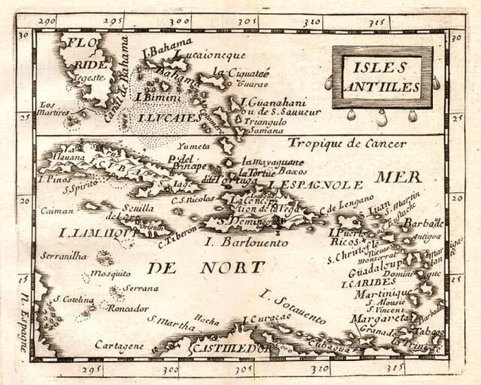 Framed Print : Antique Map of the West Indies or Antilles Islands showing Cuba Framed Print : Antique Map of the West Indies or Antilles Islands showing Cuba