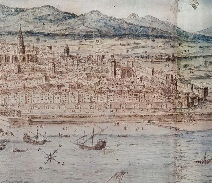 Framed Print : Anton van den Wyngaerde / Barcelona, 1563, Opaque watercolour. Museum: COLECCION PRIVADA Framed Print : Anton van den Wyngaerde / Barcelona, 1563, Opaque watercolour. Museum: COLECCION PRIVADA