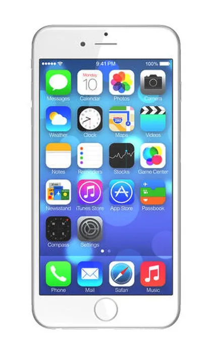 Framed Print : Apple iPhone 6 Plus front screen display Framed Print : Apple iPhone 6 Plus front screen display