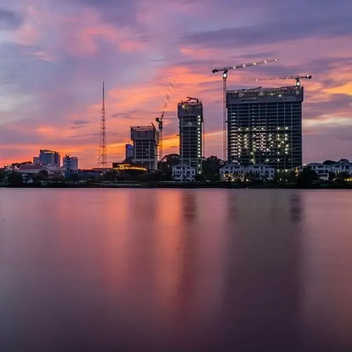 Framed Print : April 27, 2023: view of Ho Chi Minh City, Vietnam in the afternoon Framed Print : April 27, 2023: view of Ho Chi Minh City, Vietnam in the afternoon