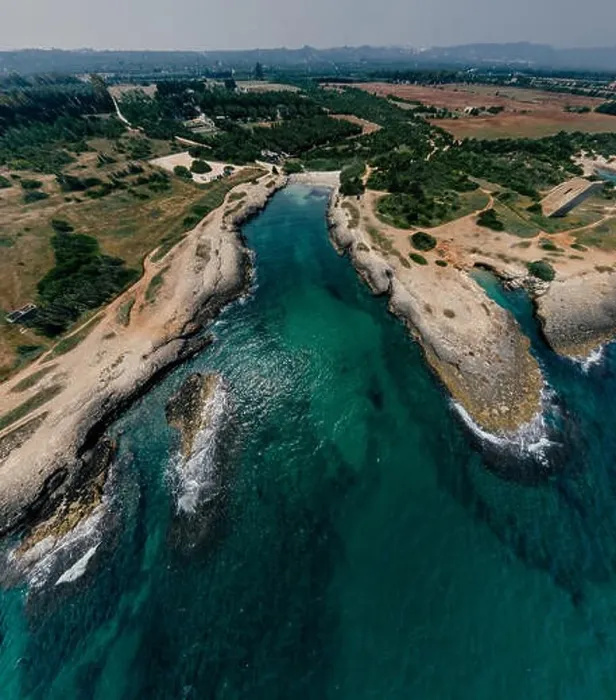 Framed Print : Apulia Italy blue Sea summer Coastline Drone 360 vr