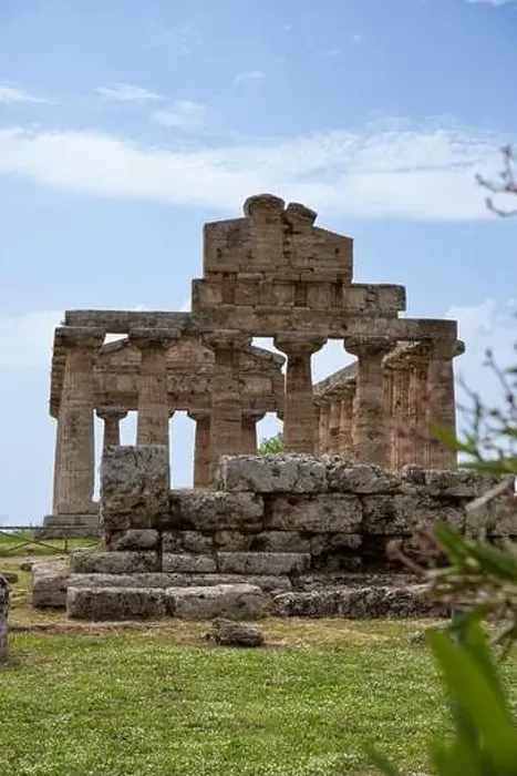Framed Print : Archaeological Park Paestum historical ruins of temples of Roman times Campania Salerno Italy Framed Print : Archaeological Park Paestum historical ruins of temples of Roman times Campania Salerno Italy