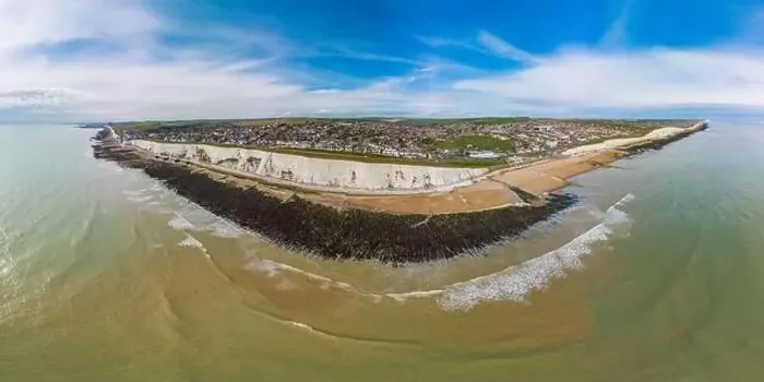 Framed Print : Areal drone panoramic view of the Saltdean and Rottingdean Beach, Brighton Framed Print : Areal drone panoramic view of the Saltdean and Rottingdean Beach, Brighton