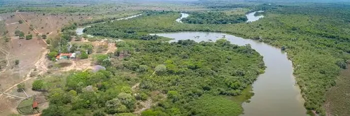Framed Print : Areal view of typical Pantanal landscape, meandering tropical river through rainforest and deforeste Framed Print : Areal view of typical Pantanal landscape, meandering tropical river through rainforest and deforeste