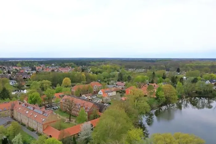 Framed Print : Arial Photo of the landscape in Germany in Eberswalde, Brandenburg (from Finow Tower) Framed Print : Arial Photo of the landscape in Germany in Eberswalde, Brandenburg (from Finow Tower)