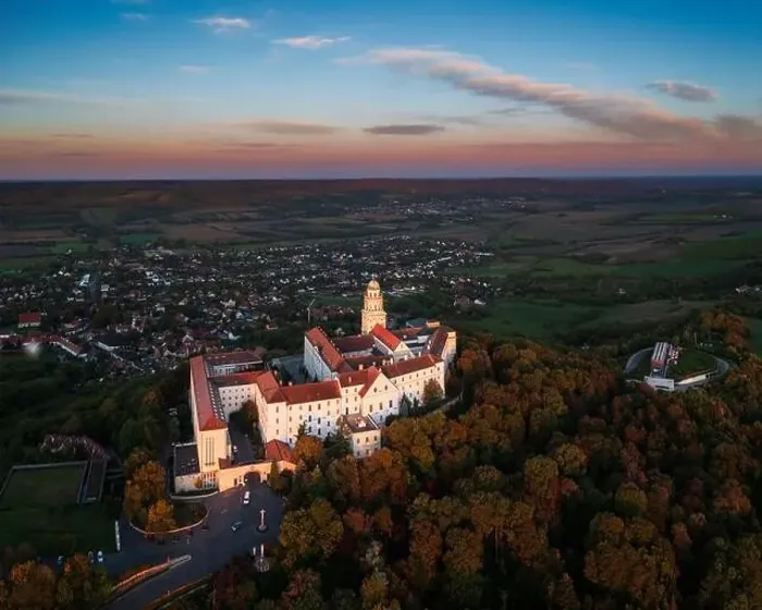 Framed Print : arieal photo of Pannonhalama Benedictine abbey in Hungary Framed Print : arieal photo of Pannonhalama Benedictine abbey in Hungary
