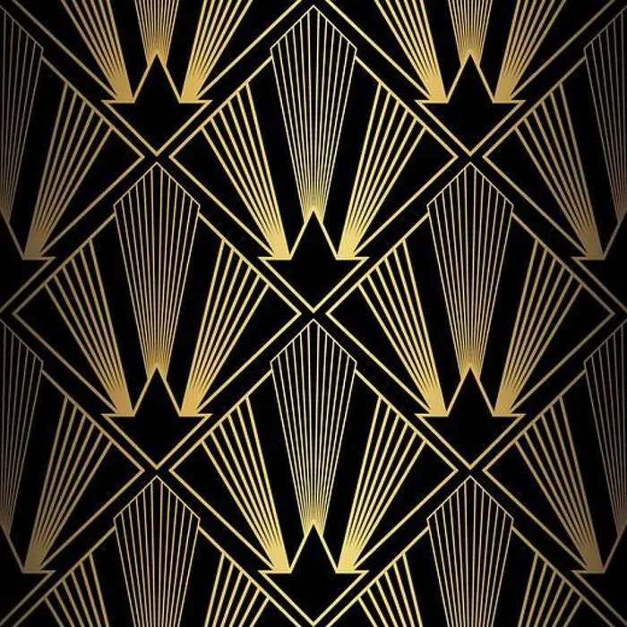Framed Print : Art Deco Pattern. Vector background in 1920s style. Gold black texture Framed Print : Art Deco Pattern. Vector background in 1920s style. Gold black texture