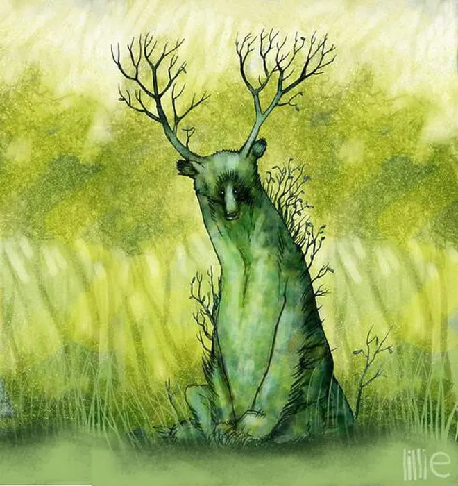 Framed Print : Art in Finnish mythology Otso (Karhu) Framed Print : Art in Finnish mythology Otso (Karhu)
