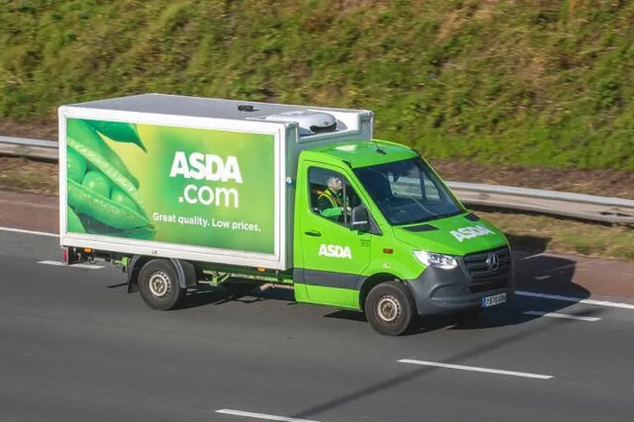 Framed Print : ASDA online delivery Supermarket van 2020 Mercedes-Benz Sprinter 314 Progressive Cdi 2143cc Diesel Box Van; moving Framed Print : ASDA online delivery Supermarket van 2020 Mercedes-Benz Sprinter 314 Progressive Cdi 2143cc Diesel Box Van; moving