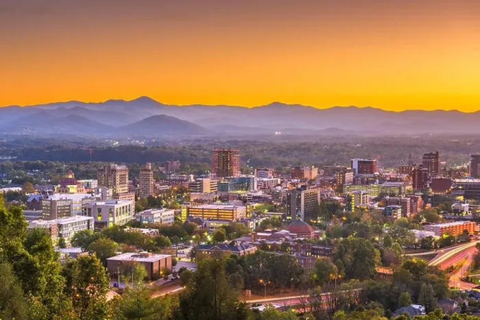 Framed Print : Asheville, North Caroilna, USA downtown skyline at dawn Framed Print : Asheville, North Caroilna, USA downtown skyline at dawn