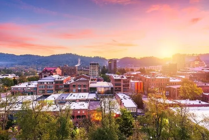 Framed Print : Asheville, North Carolina, USA downtown skyline at dusk Framed Print : Asheville, North Carolina, USA downtown skyline at dusk