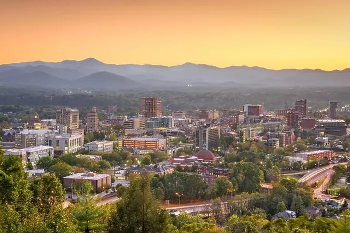 Framed Print : Asheville, North Carolina, USA downtown skyline at dusk Framed Print : Asheville, North Carolina, USA downtown skyline at dusk